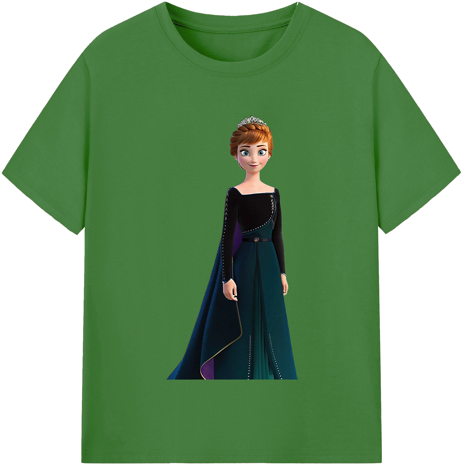（画像用） アナと雪の女王 アンナ エルサ Frozen Anna Elsa レディースカジュアルプリントTシャツ（綿100％）